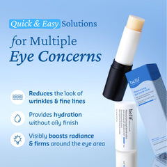 belif Eye Bomb Stick swatch shows creamy, fast-absorbing texture.