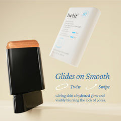 Belif On-the-go Sunscreen Stick in a compact, hands-free design.