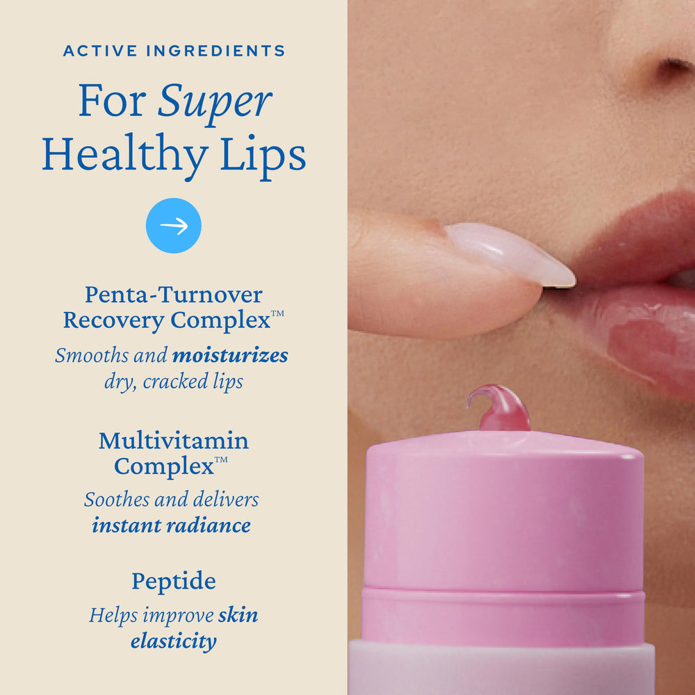 belif Lipcerin Berry swatch on arm demonstrates a sheer tint and smooth feel.