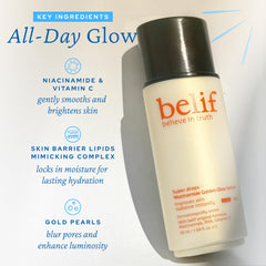 belif Vitamin C Golden Glow Serum closeup highlights brightening texture.