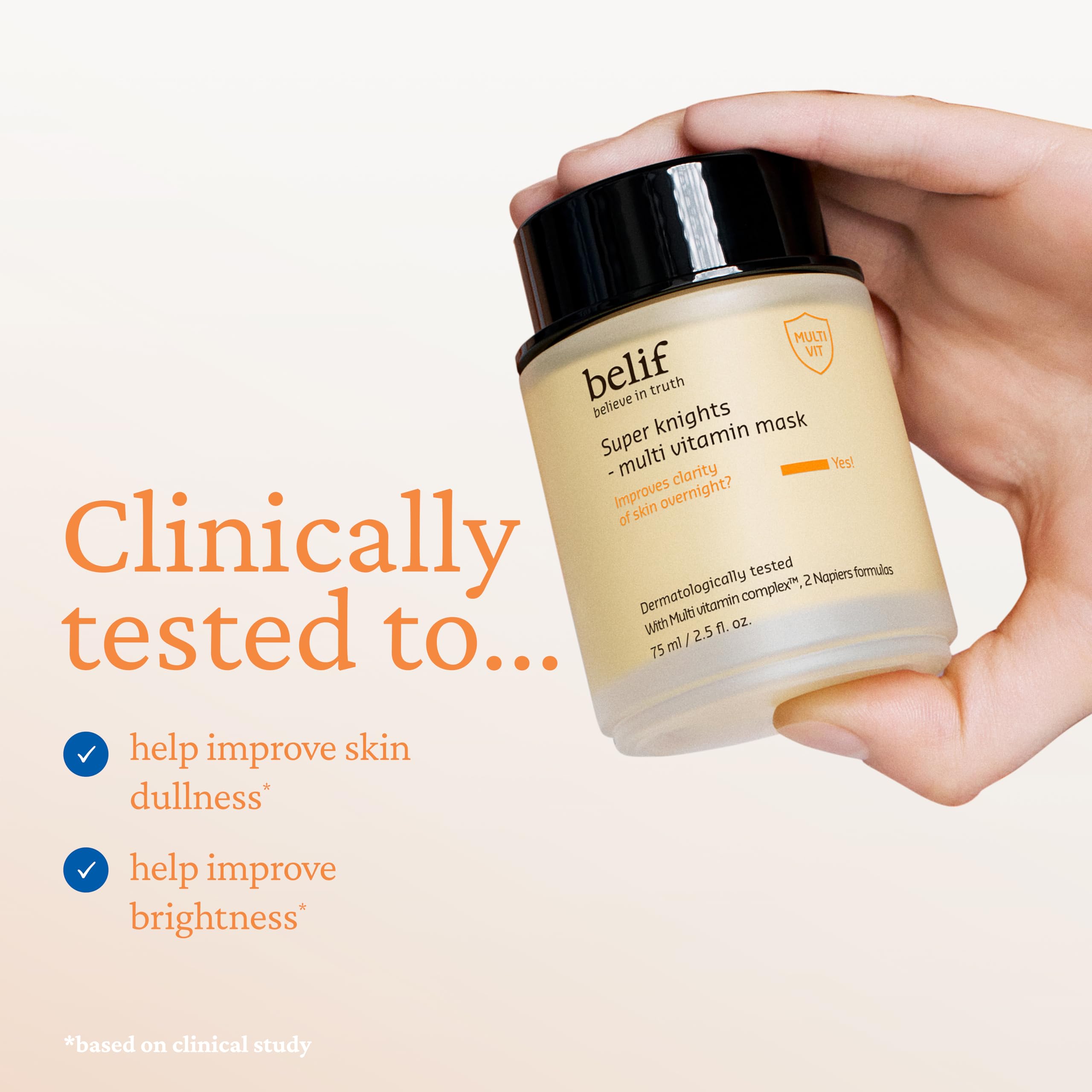 belif Vitamin C Overnight Butter Mask jar on display, luxurious hydration