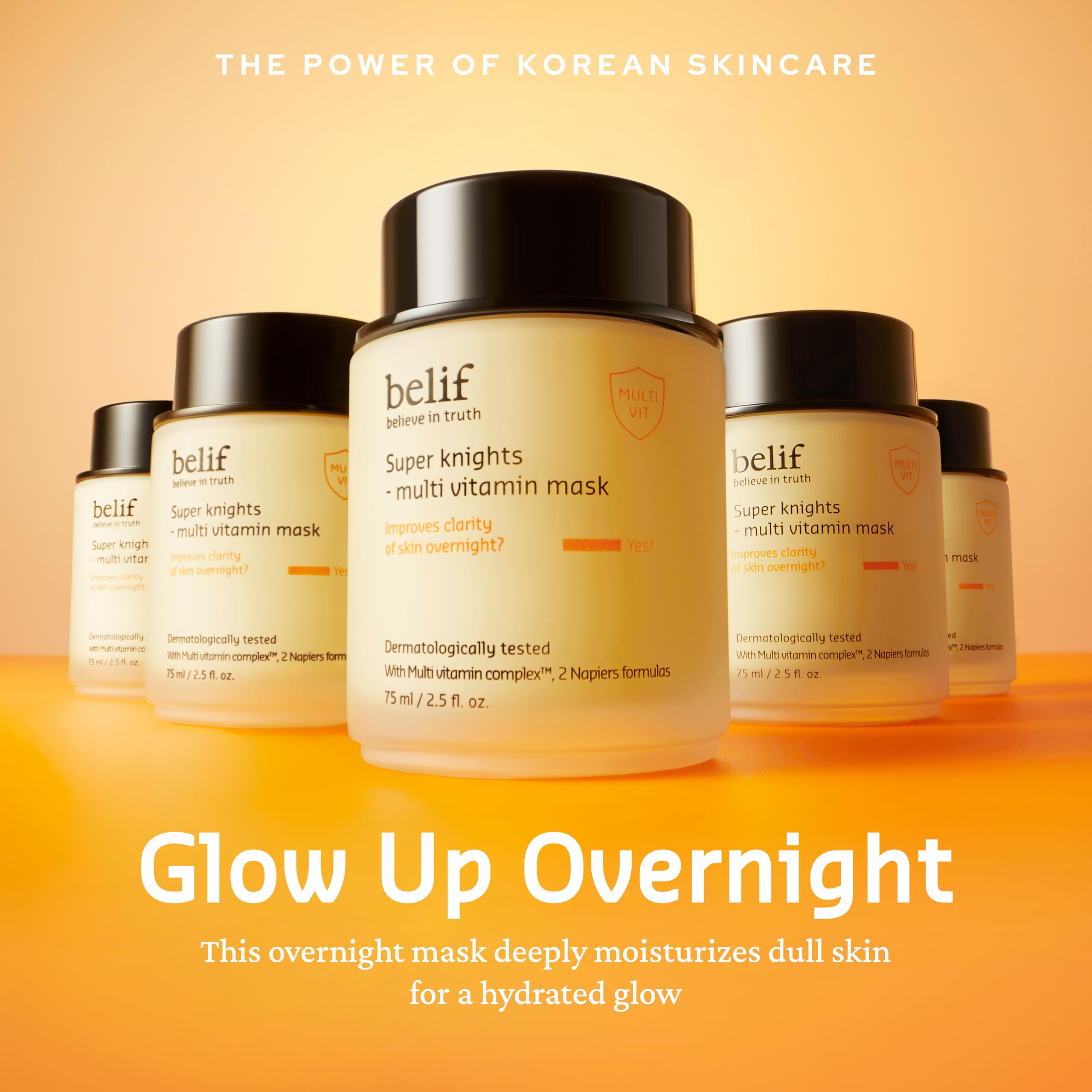belif Vitamin C Overnight Butter Mask spread on skin, smooth finish