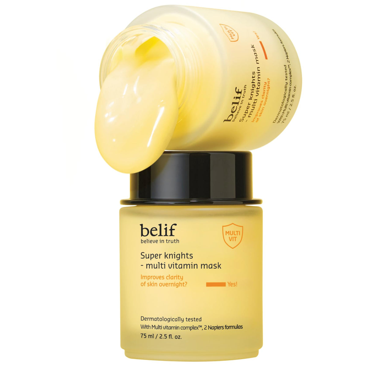 belif Vitamin C Overnight Butter Mask texture close-up, creamy hydration