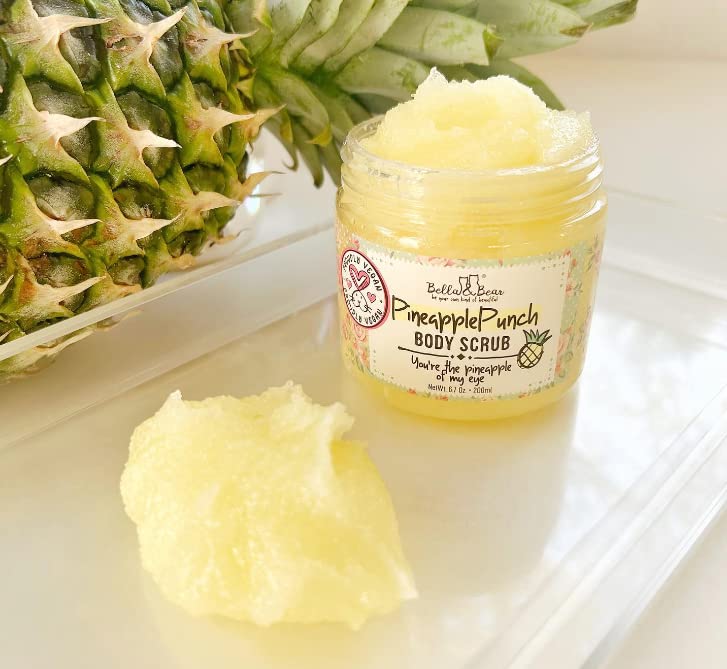Bella and Bear pineapple scent fills the shower for an uplifting experience.