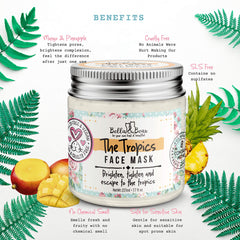 Pore tightening visualization of Bella & Bear Tropics mask