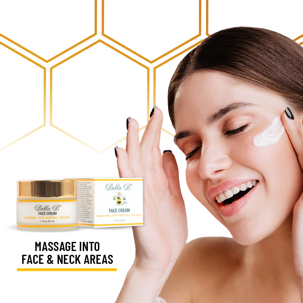 Bella B Face Cream hypoallergenic label signals gentle care for sensitive skin.