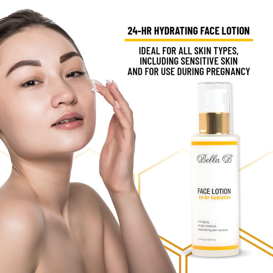 Bella B Face Lotion ingredients featuring ocean plants for natural protection
