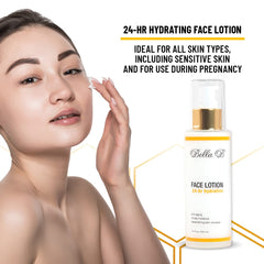 Bella B Face Lotion ingredients featuring ocean plants for natural protection