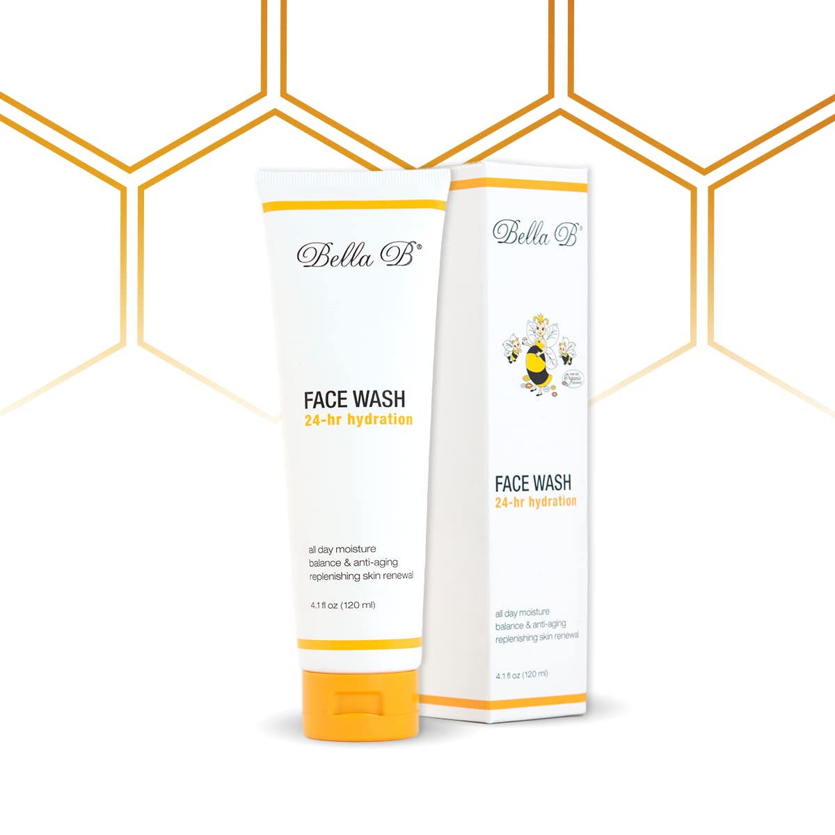 Bella B Face Wash tube front view for pregnancy-safe skincare