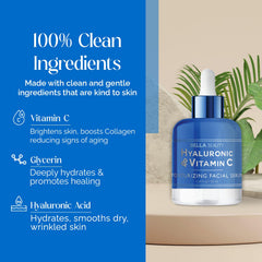 Bella Beauty Serum application on hand demonstrates easy daily use.