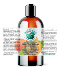Bella Terra Oils cold-pressed apricot kernel oil for gentle massage and moisturization