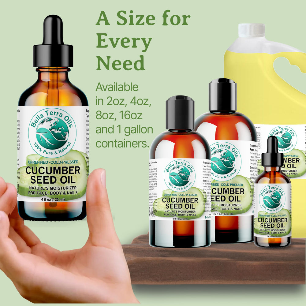 Brand logo with cucumber seed oil signaling veteran-owned trust.