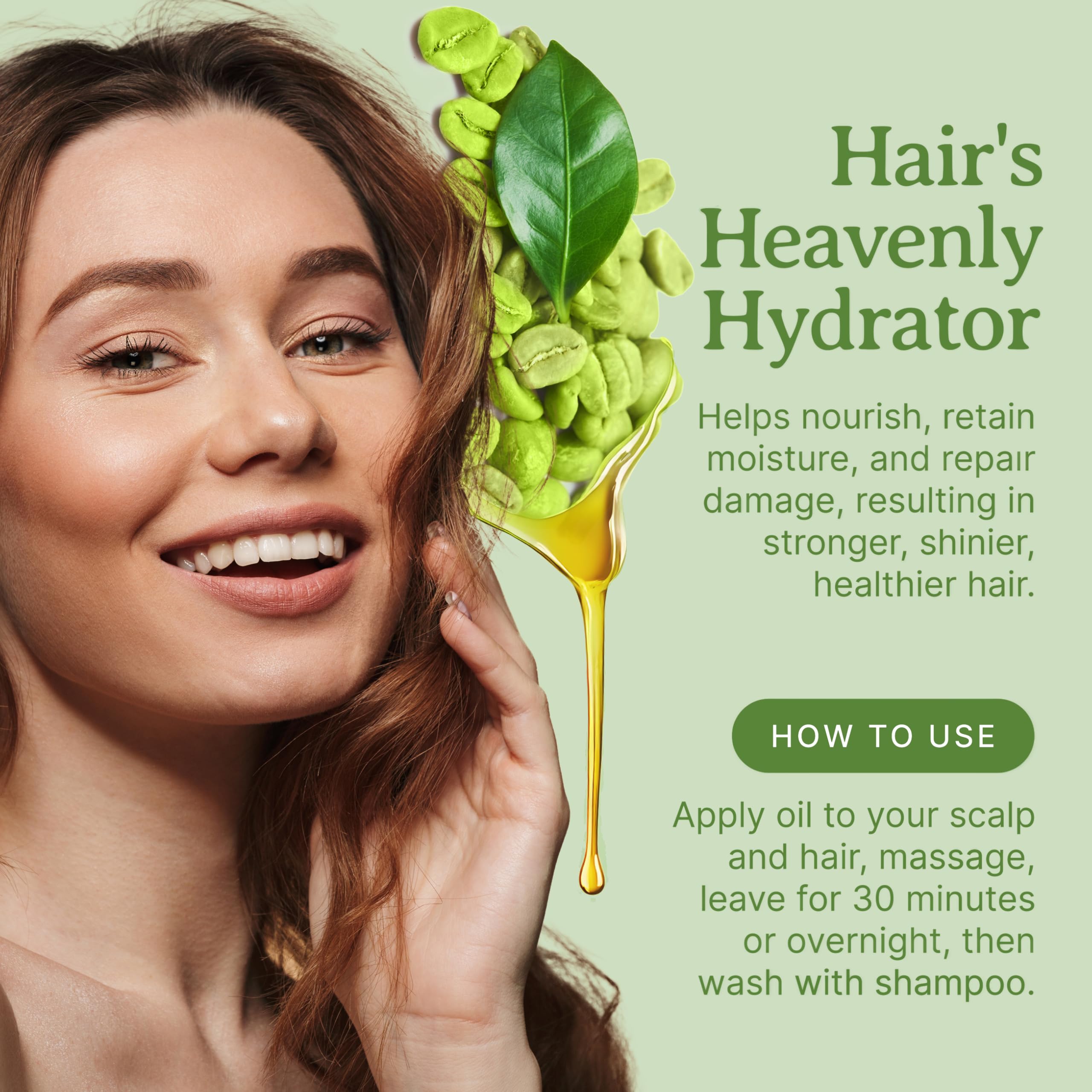 Applying Bella Terra Oils green coffee bean oil after cleansing