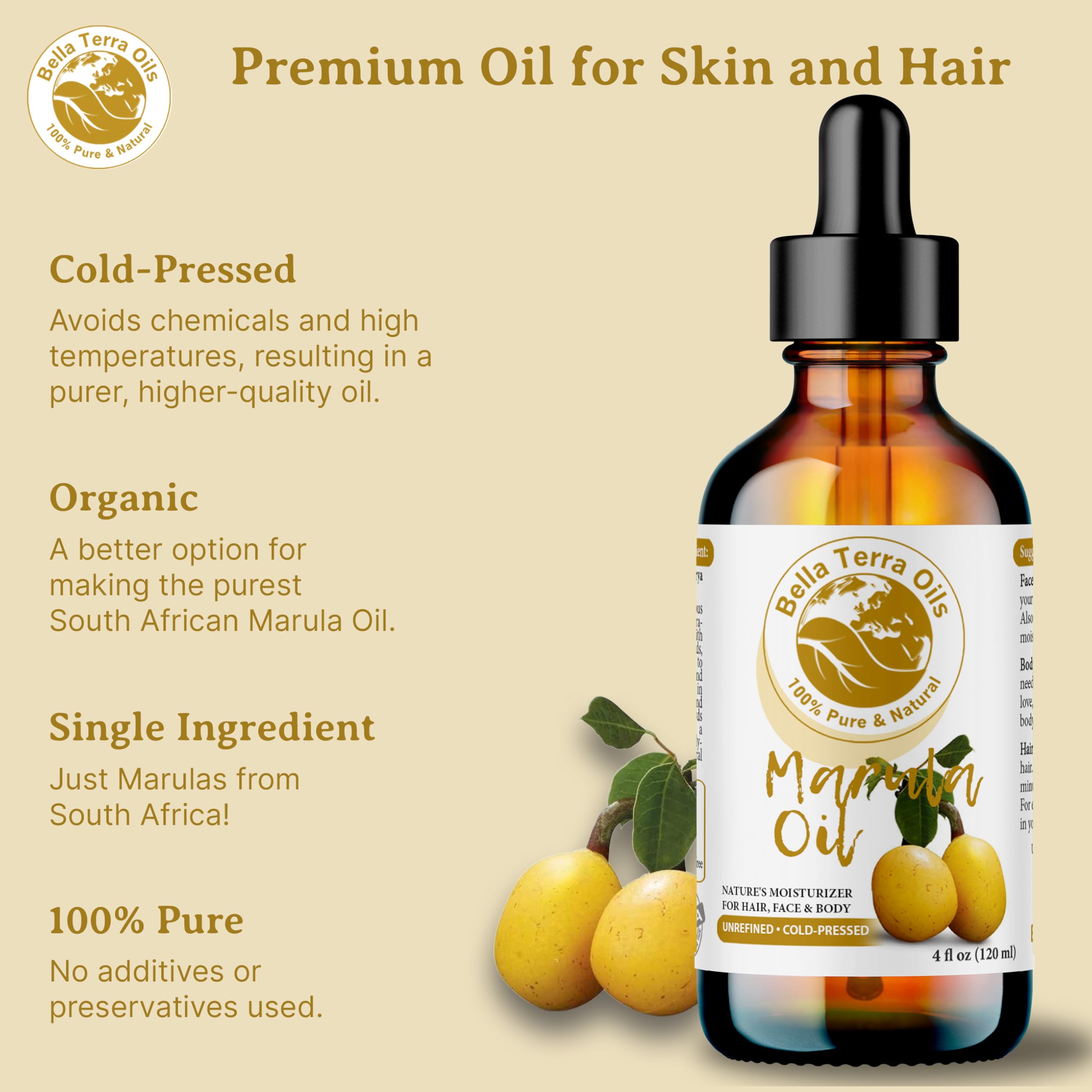 Close-up of marula oil texture and clarity