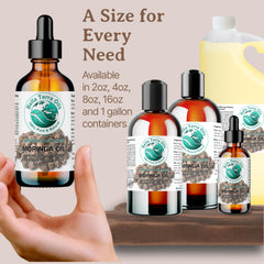 Bella Terra Oils Moringa Seed Oil natural formulation with no additives.