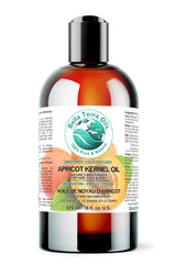 Bella Terra Oils Organic Apricot Kernel Oil 16 oz bottle for pure, cold-pressed skincare base