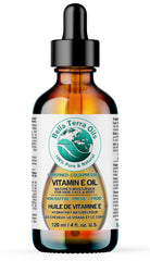Bella Terra Oils Organic Vitamin E Oil 4 oz bottle for facial and body nourishment