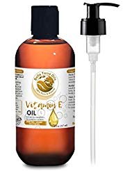Bella Terra Oils Organic Vitamin E Oil bottle pour for skin nourishment and radiance
