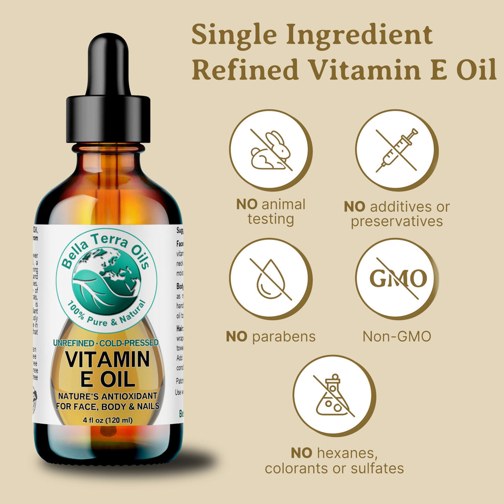 Bella Terra Oils organic wheat germ origin highlighting vitamin E richness