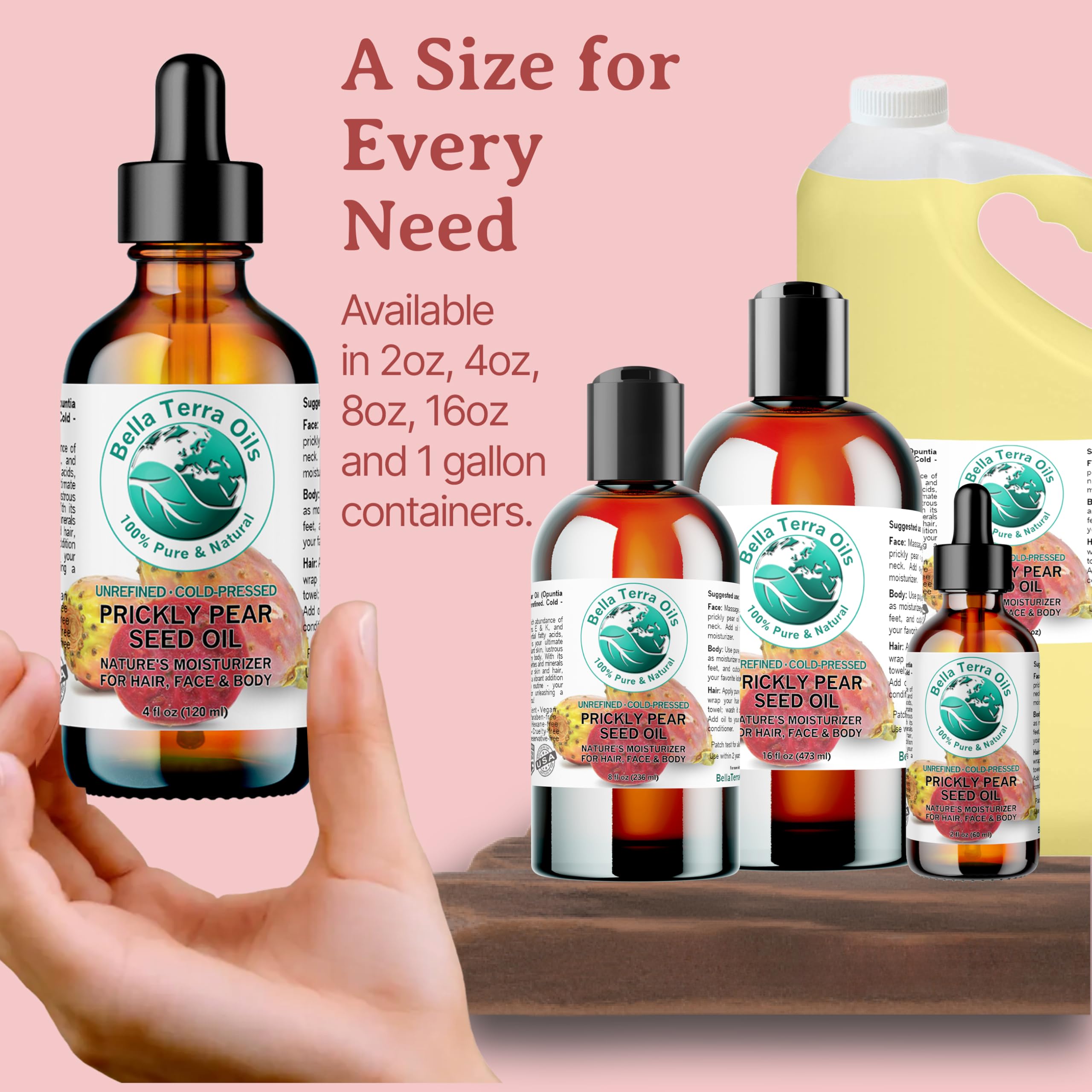 Bella Terra Oils Prickly Pear Seed Oil on the face in a routine setting