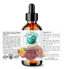 Bella Terra Oils Prickly Pear Seed Oil pour demonstrates silky texture for absorption