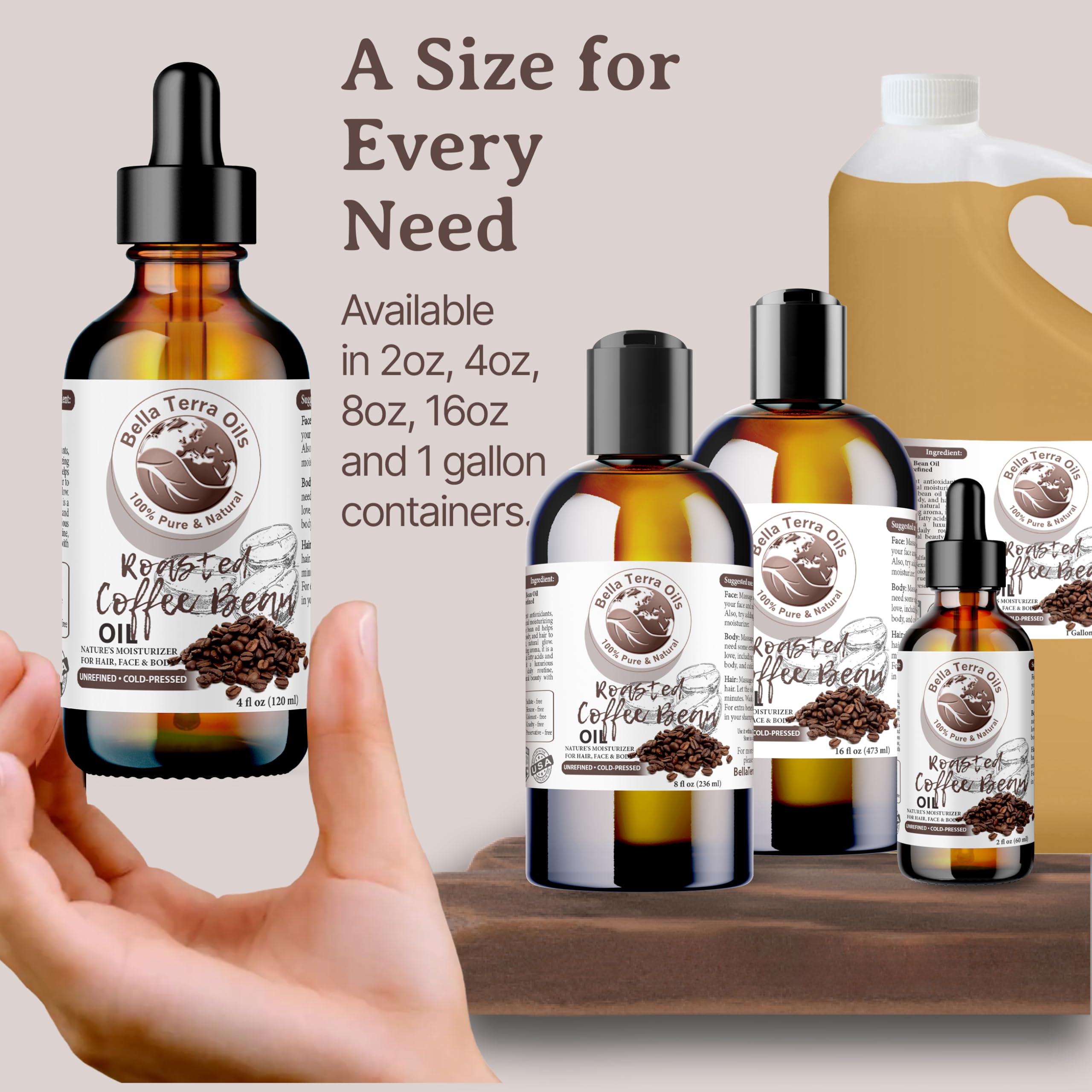 Bella Terra Oils skincare application shot highlighting nourishing oil on skin