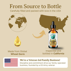 Bella Terra Oils Vitamin E Oil on face demonstrates gentle daily-use care.