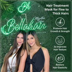 Bellahair Hydrating Mask after-use shine reveals healthy-looking hair.