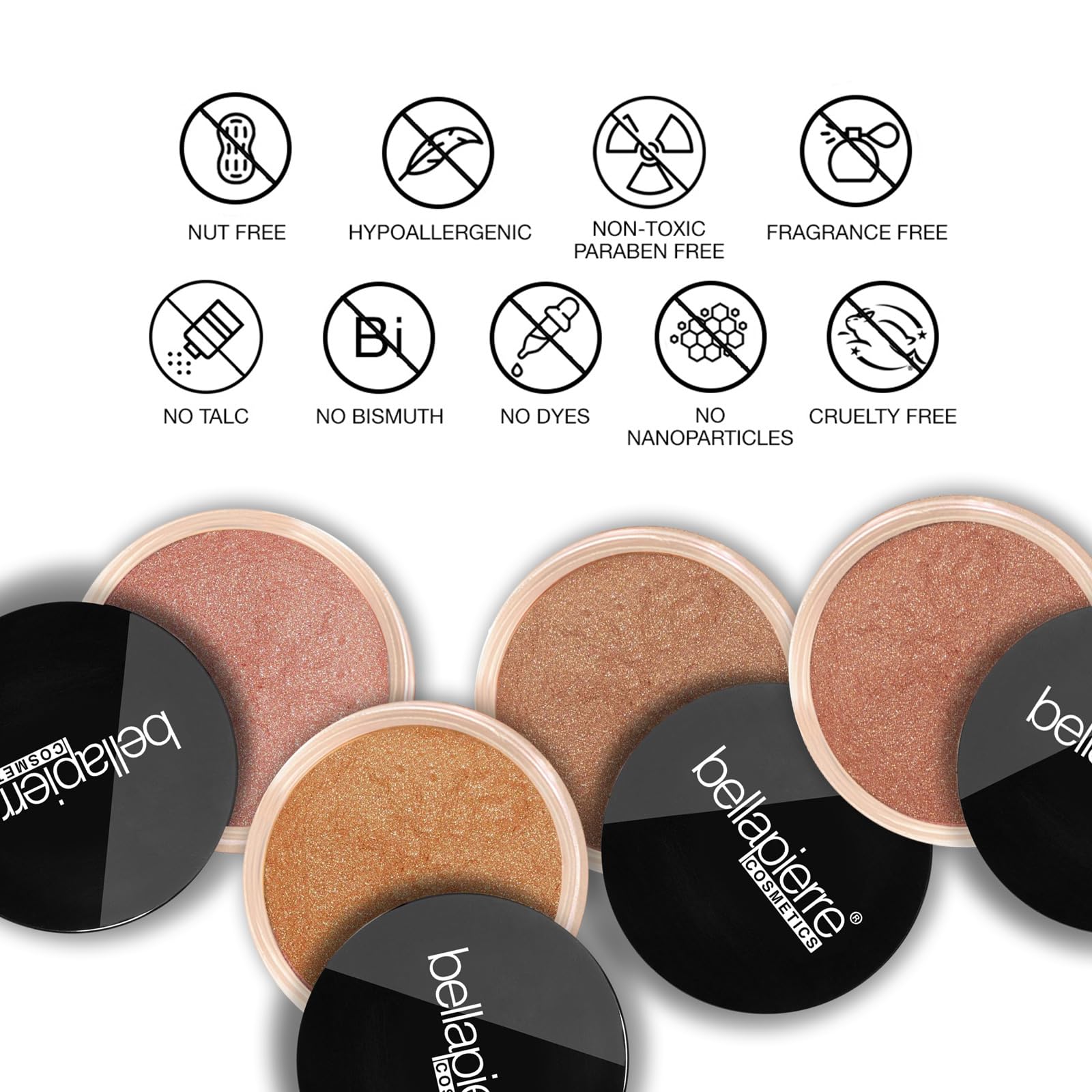 bellapierre bronzer brush application demonstrates light dusting for buildable color.