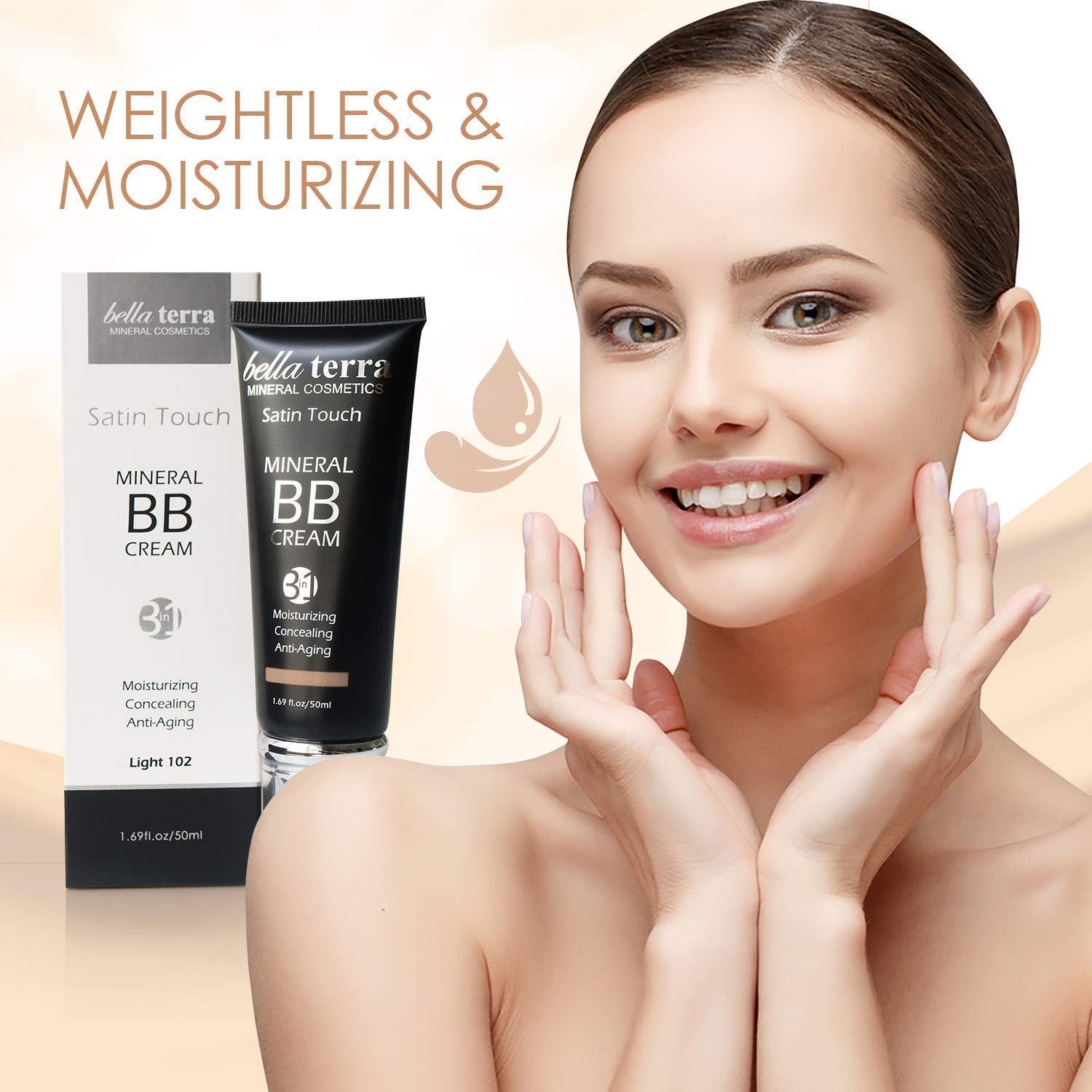 Bellaterra BB Cream Light 102 oil-free formula helps control shine on oily skin.