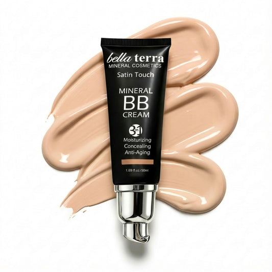 Bellaterra Cosmetics BB Cream Light 102 packaging for on-the-go daily coverage.