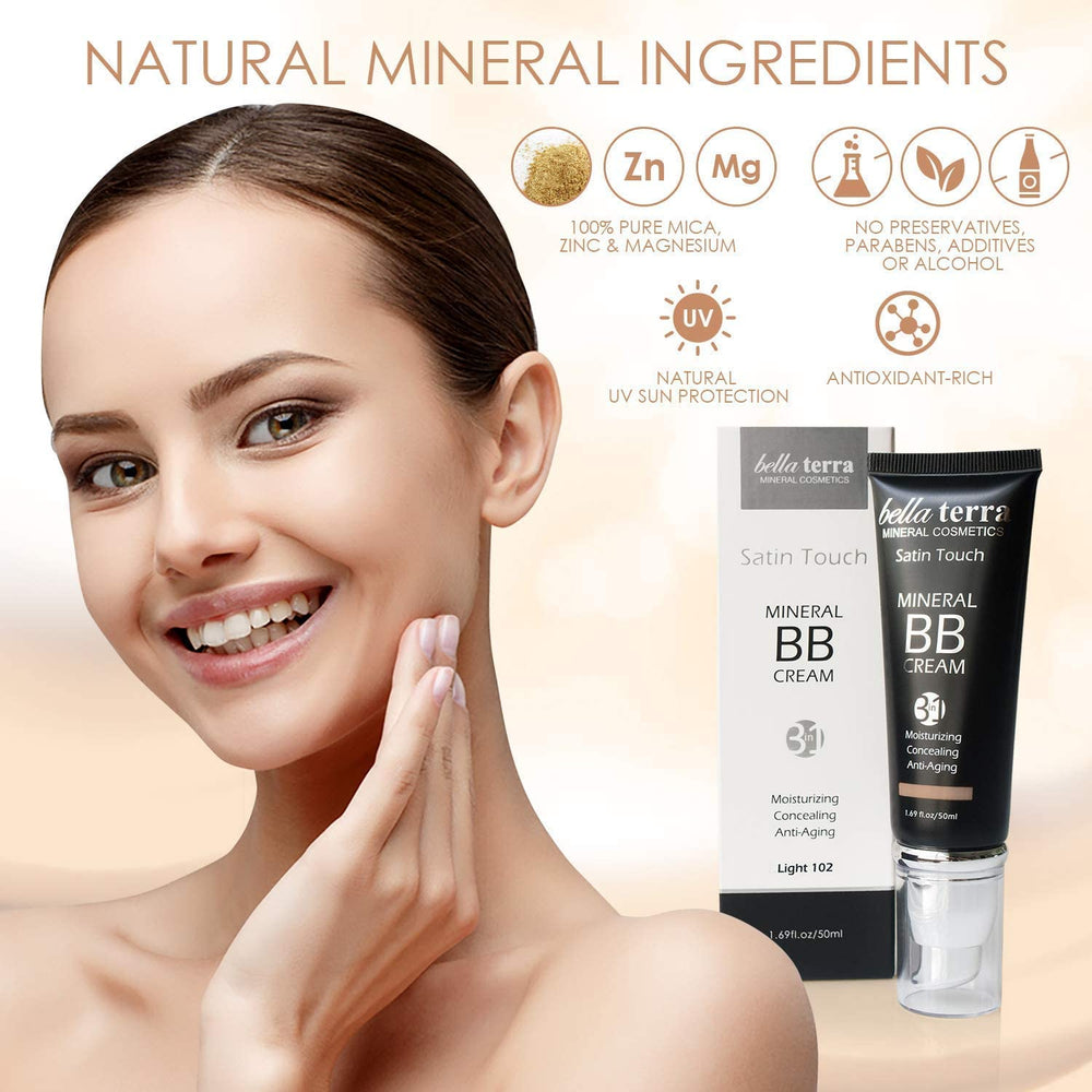 Bellaterra BB Cream Light 102 skin-tone match for versatile daily use.