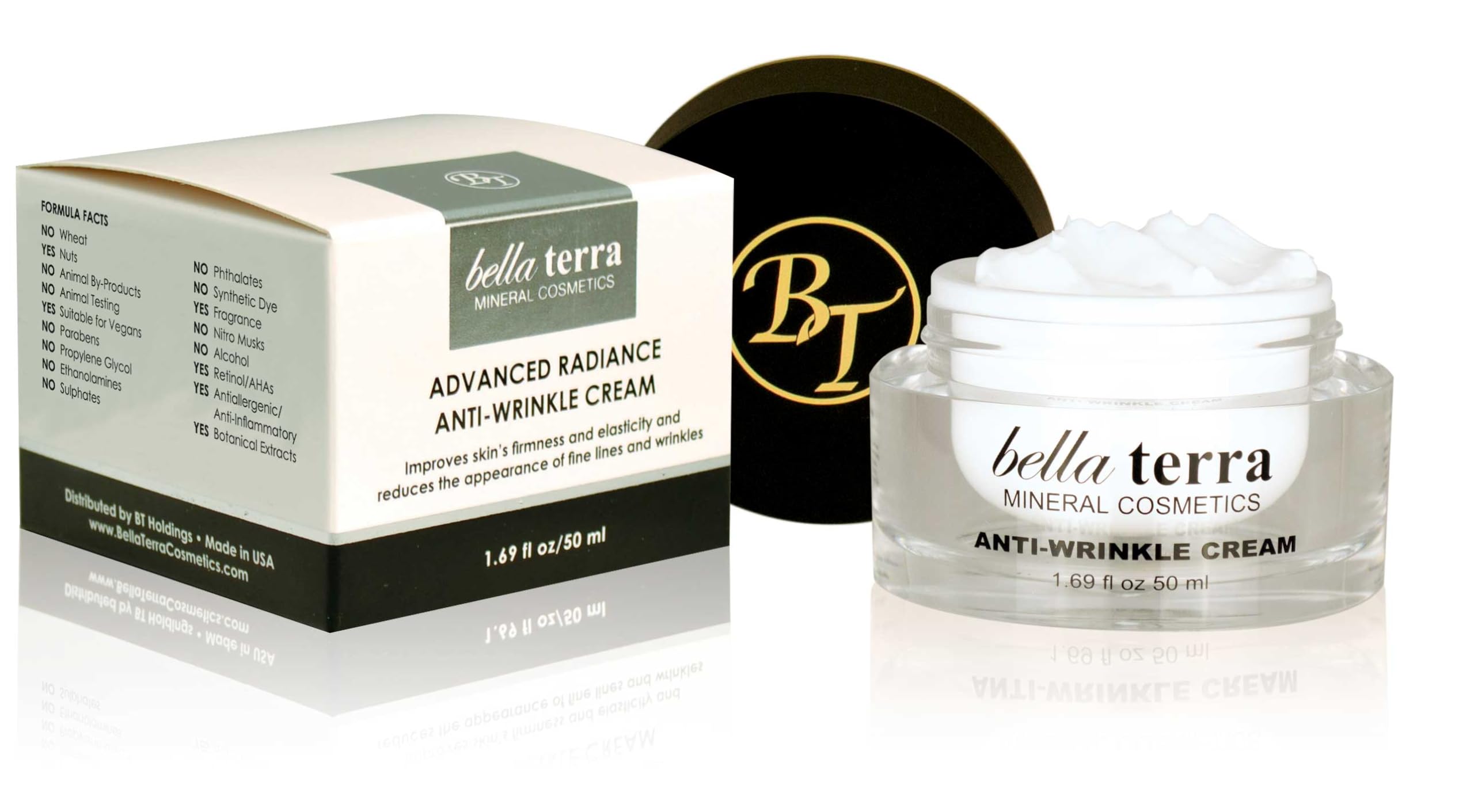Bellaterra cosmetics cream texture close-up demonstrating lightweight, fast-absorbing action.