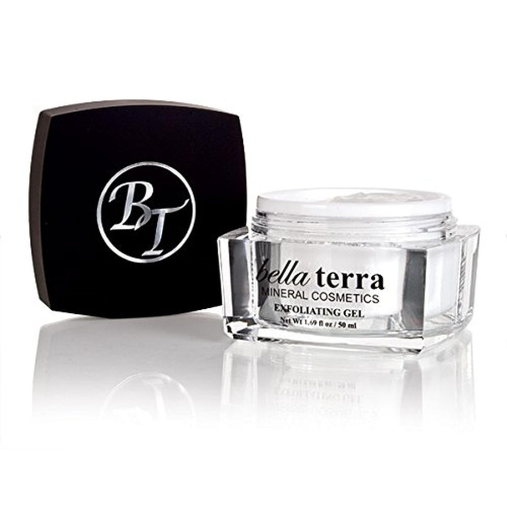 Bellaterra Cosmetics Mineral Exfoliating Gel close-up reveals a smooth, non-abrasive texture ideal for sensitive skin.