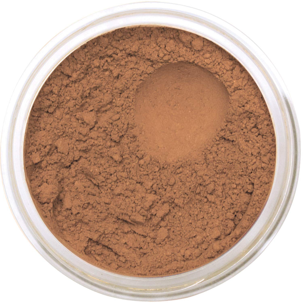 Bellaterra BellaTerra Cinnamon mineral foundation bottle in warm shade for deep skin tones.