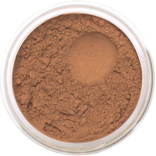 Bellaterra BellaTerra Cinnamon mineral foundation bottle in warm shade for deep skin tones.