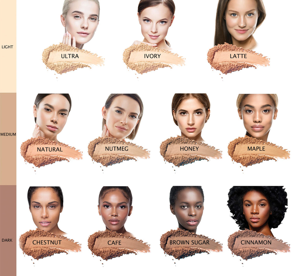 Bellaterra BellaTerra Cinnamon powder on brush demonstrates smooth application.