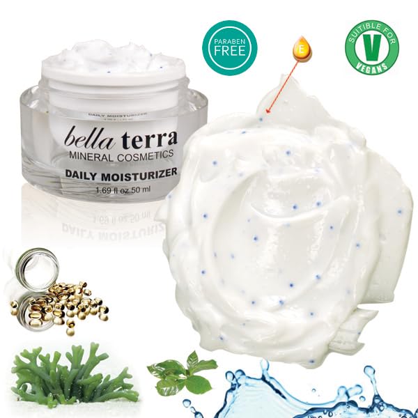 Bellaterra Cosmetics Moisturizer being applied—even, feather-light glide across clean skin.
