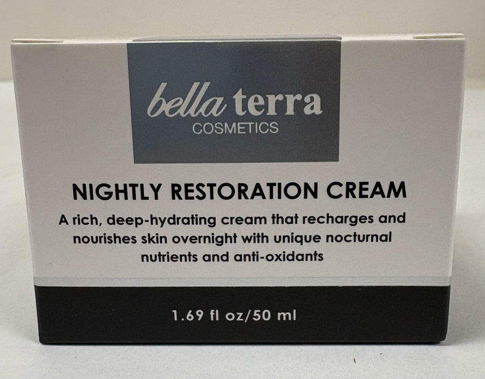 Bellaterra Nightly Restoration cream application supports simple nightly skincare routine