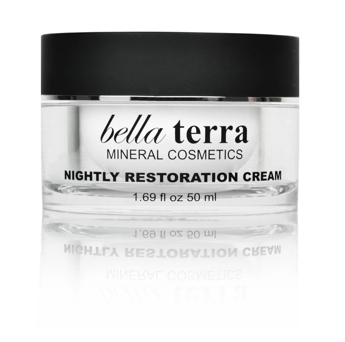 Bellaterra Cosmetics Nightly Restoration Cream bottle for overnight hydration and renewal