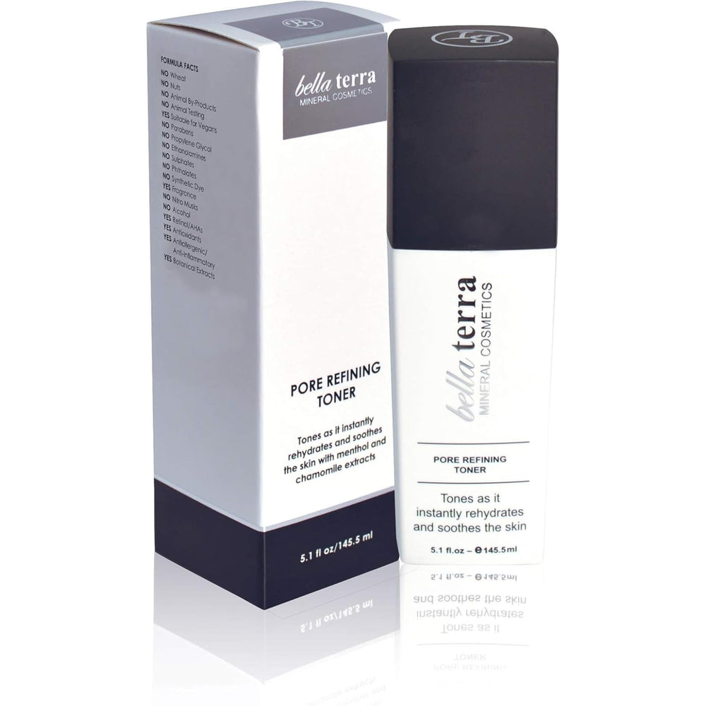 Bellaterra Cosmetics toner on cotton pad showing gentle exfoliation and balance.