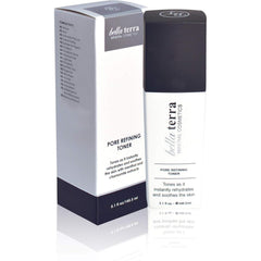 Bellaterra Cosmetics toner on cotton pad showing gentle exfoliation and balance.
