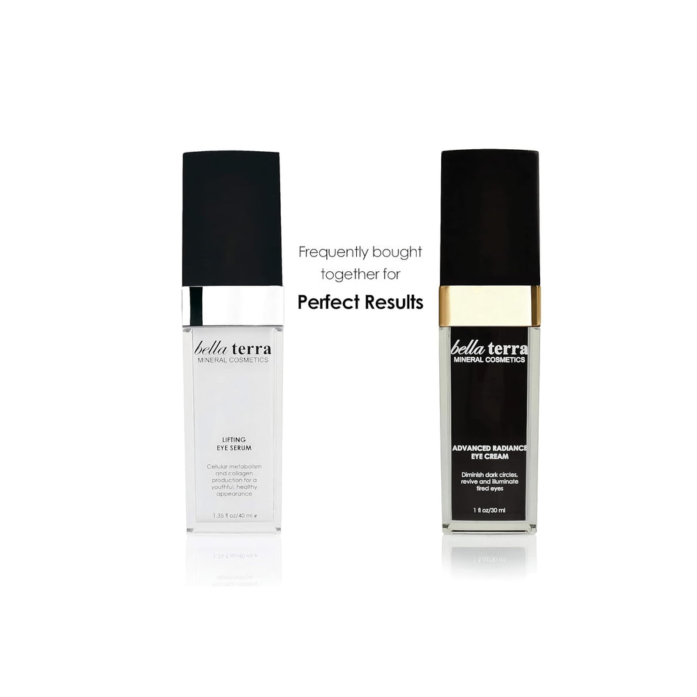 Applying Bellaterra K-Vitamin Eye Cream under the eye for a smoother look.