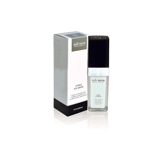 Bellaterra Cosmetics K-Vitamin Eye Cream bottle showing brightening formula for a refreshed eye area.