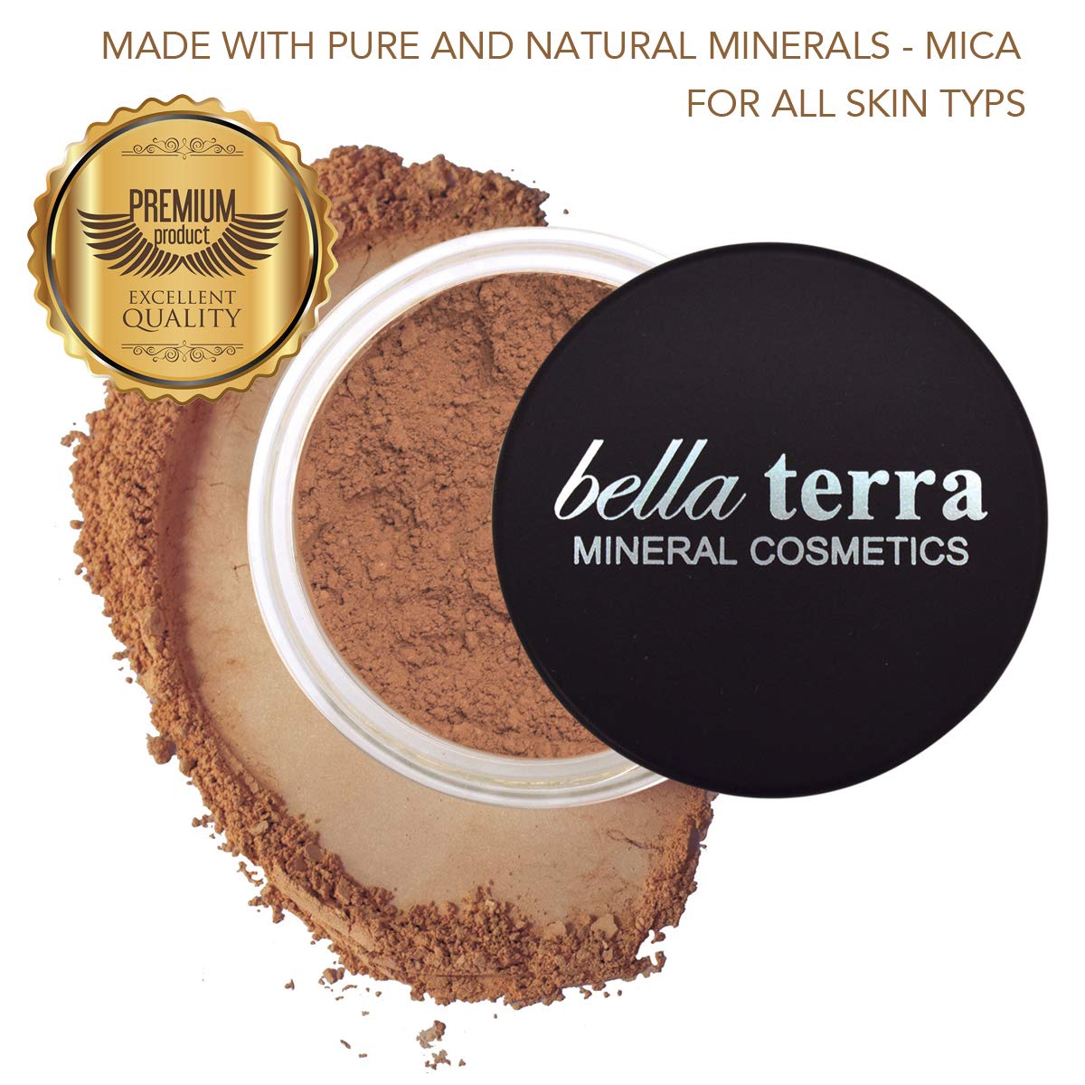Bellaterra Cosmetics BellaTerra Café brush application for effortless blend and even tone.