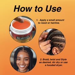 Bellatique Grip N Glide tea tree scent enhances refreshing braiding experience.