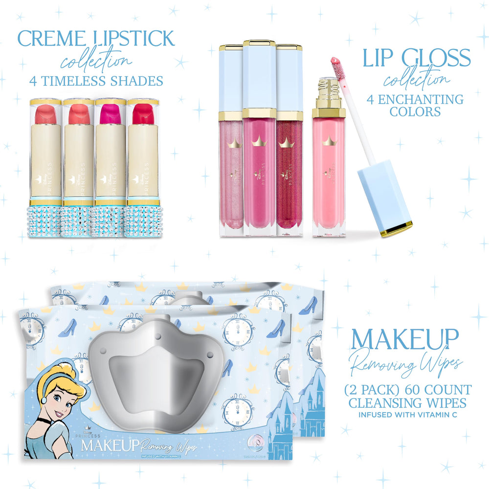 Belle Maison Disney Princess lipstick set in true-to-color shades for smooth, hydrating wear.