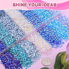 BELLEBOOST blue rhinestones used in nail art and accessories