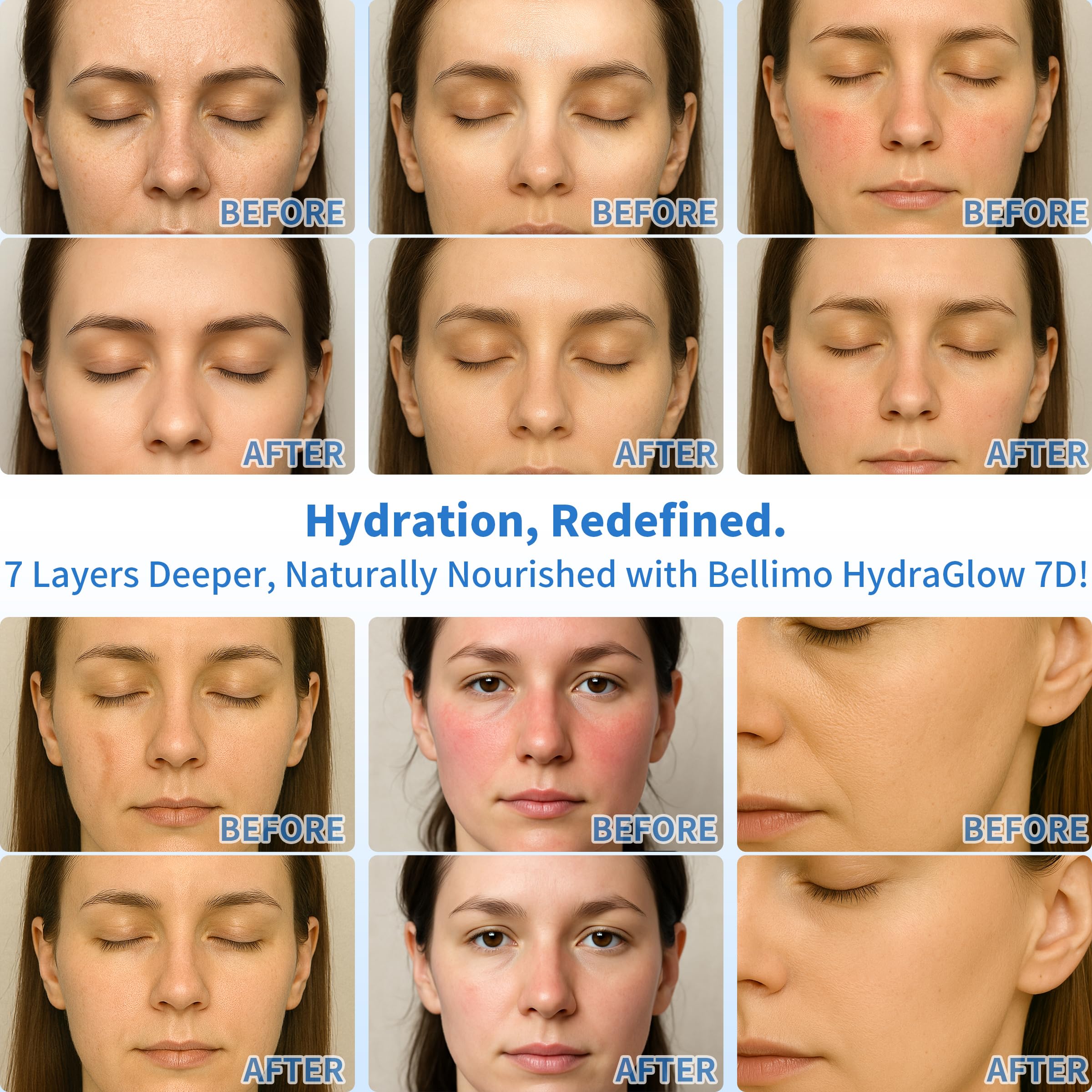 Bellimo Ultra Hydrating Serum 72 hour lock indicates long lasting hydration retention