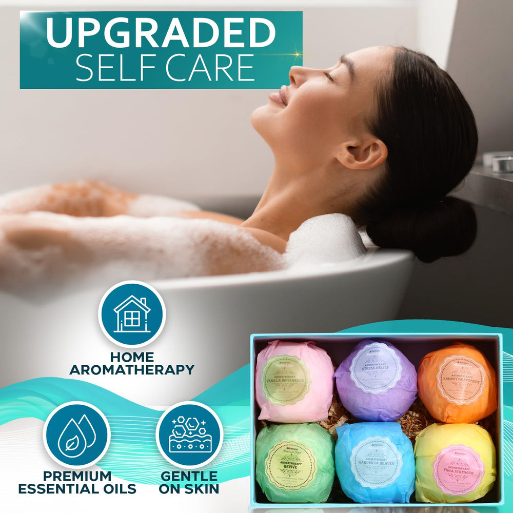 Bellisso gift set bath bombs displayed as a premium self-care gift.